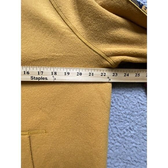 American Eagle Men's Fleece Pull Over Jacket Size M AE Logo Golden Yellow - Picture 5 of 6